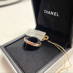 Authentic Chanel CoCo Rush Rose Gold Slim Ring